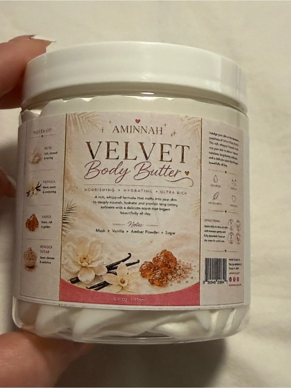 Aminnah “Velvet” Limited Edition whipped Body Butter!